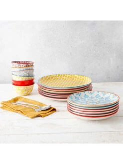 18tlg. Tafelservice "Sabae" In Bunt -Garten - Balkon Store ardtime 18tlg tafelservice sabae in bunt 2