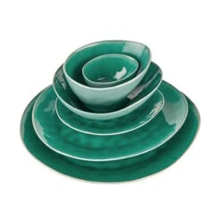 4x Schale 600ml DE LA ROYA In Dunkelgrün -Garten - Balkon Store butlers 4x schale 600ml de la roya in dunkelgrun 4