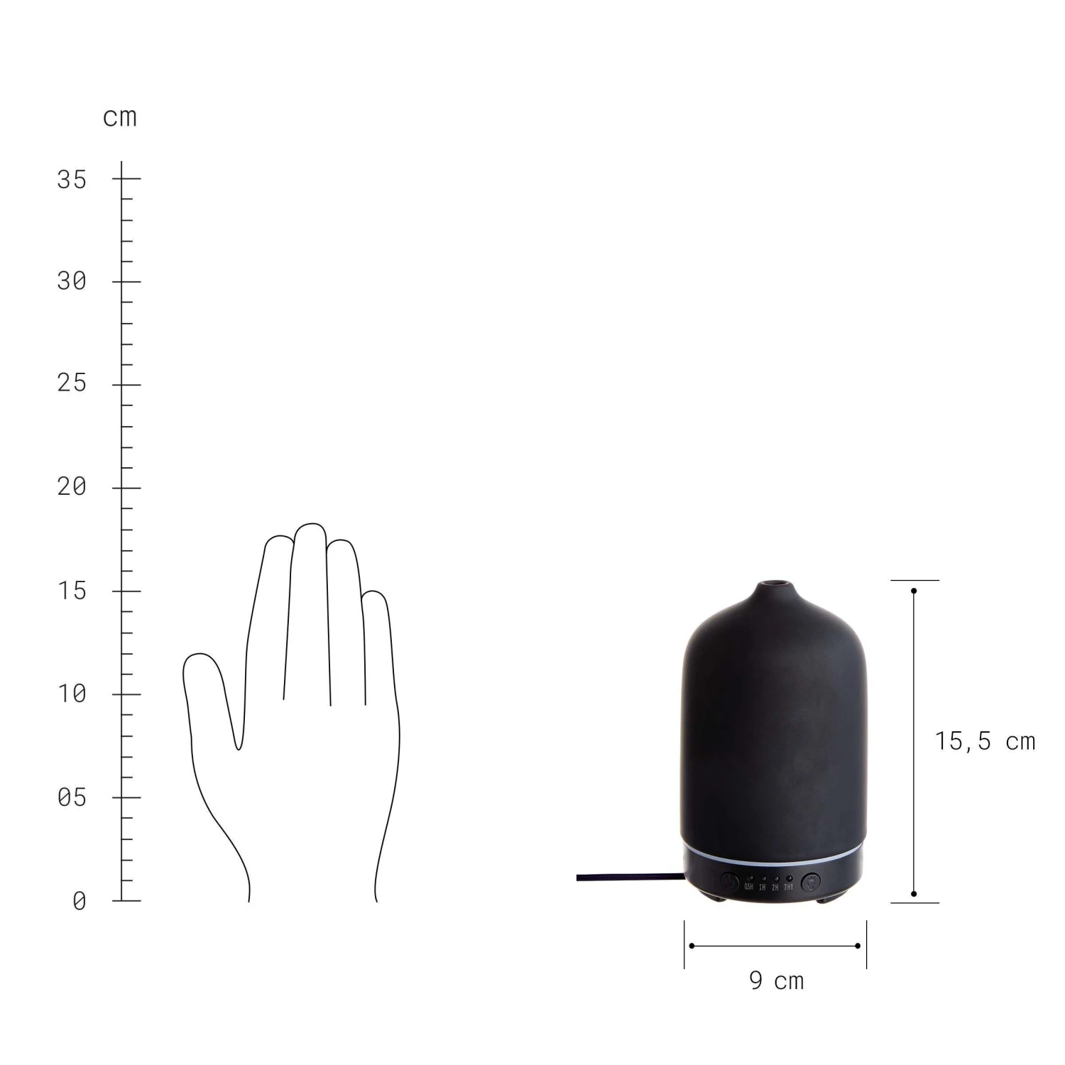 Aroma Diffuser Höhe 16cm CLOUD NINE In Schwarz 5 Aroma Diffuser Höhe 16cm CLOUD NINE In Schwarz – Bild 4