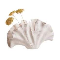 Deko-Objekt Blatt Höhe 21cm GINKGO In Creme -Garten - Balkon Store butlers deko objekt blatt hohe 21cm ginkgo in creme 2