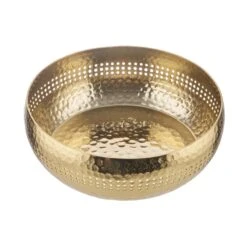 Deko-Schale Mit Lochrand Ø27cm BALI In Gold -Garten - Balkon Store butlers deko schale mit lochrand o27cm bali in gold 3