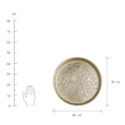 Deko Tablett Ø46cm ORIENTAL LOUNGE In Gold -Garten - Balkon Store butlers deko tablett o46cm oriental lounge in gold 2