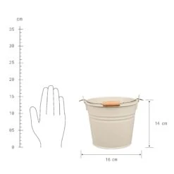 Eimer 2l ZINC In Beige -Garten - Balkon Store butlers eimer 2l zinc in beige 3