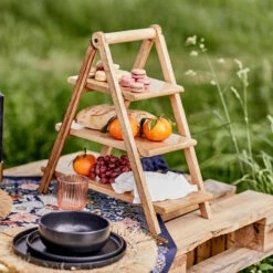 Etagere 3-stufig Höhe 48cm MANGO DAYS In Braun 13 Etagere 3-stufig Höhe 48cm MANGO DAYS In Braun -Garten - Balkon Store butlers etagere 3 stufig hohe 48cm mango days in braun 1