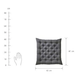 Futonkissen L 42 X B 42cm SOLID In Grau -Garten - Balkon Store butlers futonkissen l 42 x b 42cm solid in grau 3