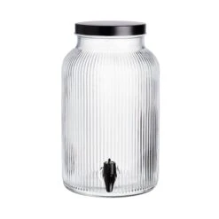 Getränkespender Mit Ständer 2 Tlg. FOUNTAIN In Transparent-Schwarz -Garten - Balkon Store butlers getrankespender mit stander 2 tlg fountain in transparent schwarz 5