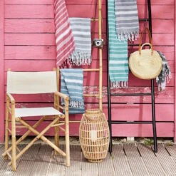 Hamamtuch L 170 X B 90cm SURFSIDE In Türkis -Garten - Balkon Store butlers hamamtuch l 170 x b 90cm surfside in turkis 5