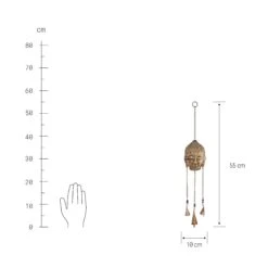 Hängedekoration "Buddha" L 55 X B 10cm BALI In Gold 8 Hängedekoration "Buddha" L 55 X B 10cm BALI In Gold -Garten - Balkon Store butlers hangedekoration buddha l 55 x b 10cm bali in gold 2