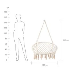 Hängesessel Mit Fransen Ø100cm PARADISE NOW In Creme -Garten - Balkon Store butlers hangesessel mit fransen o100cm paradise now in creme 3