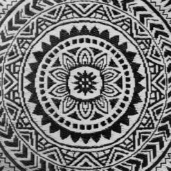 In- & Outdoor-Teppich Circles L 180 X B 118cm COLOUR CLASH In Schwarz-Weiß -Garten - Balkon Store butlers in and outdoor teppich circles l 180 x b 118cm colour clash in schwarz weiss 3