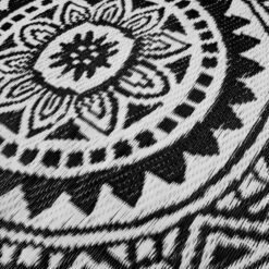 In- & Outdoor-Teppich Circles L 180 X B 118cm COLOUR CLASH In Schwarz-Weiß -Garten - Balkon Store butlers in and outdoor teppich circles l 180 x b 118cm colour clash in schwarz weiss 4