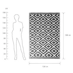 In- & Outdoor-Teppich Ethno Rauten L 180 X B 118cm COLOUR CLASH In Schwarz-Weiß 13 In- & Outdoor-Teppich Ethno Rauten L 180 X B 118cm COLOUR CLASH In Schwarz-Weiß -Garten - Balkon Store butlers in and outdoor teppich ethno rauten l 180 x b 118cm colour clash in schwarz weiss 3