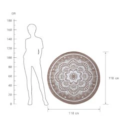 In- & Outdoor-Teppich Flora Ø118cm COLOUR CLASH In Natur-Weiß 12 In- & Outdoor-Teppich Flora Ø118cm COLOUR CLASH In Natur-Weiß -Garten - Balkon Store butlers in and outdoor teppich flora o118cm colour clash in natur weiss 3