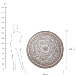 In- & Outdoor-Teppich Flora Ø150cm COLOUR CLASH In Natur-Weiß 11 In- & Outdoor-Teppich Flora Ø150cm COLOUR CLASH In Natur-Weiß -Garten - Balkon Store butlers in and outdoor teppich flora o150cm colour clash in natur weiss 3