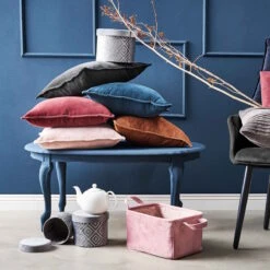 Kissen L 45 X B 45cm COTTON VELVET In Hellbraun 13 Kissen L 45 X B 45cm COTTON VELVET In Hellbraun -Garten - Balkon Store butlers kissen l 45 x b 45cm cotton velvet in hellbraun 4