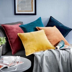 Kissen L 45 X B 45cm COTTON VELVET In Hellbraun 15 Kissen L 45 X B 45cm COTTON VELVET In Hellbraun -Garten - Balkon Store butlers kissen l 45 x b 45cm cotton velvet in hellbraun 6