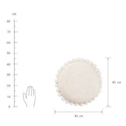 Kissen Ø45cm DAISY In Weiß -Garten - Balkon Store butlers kissen o45cm daisy in weiss 3