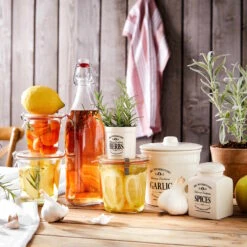 Knoblauchtopf Ø 14 Cm MRS. WINTERBOTTOM'S In Creme -Garten - Balkon Store butlers knoblauchtopf o 14 cm mrs winterbottoms in creme 3