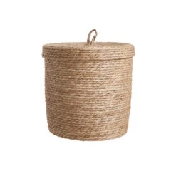 Korb Mit Deckel Ø35cm RUSH ROPE In Natur