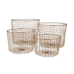 Korb Rund Ø36cm GRID In Gold -Garten - Balkon Store butlers korb rund o36cm grid in gold 2