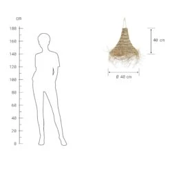 Lampenschirm Höhe 40cm BOMAS In Natur -Garten - Balkon Store butlers lampenschirm hohe 40cm bomas in natur 2