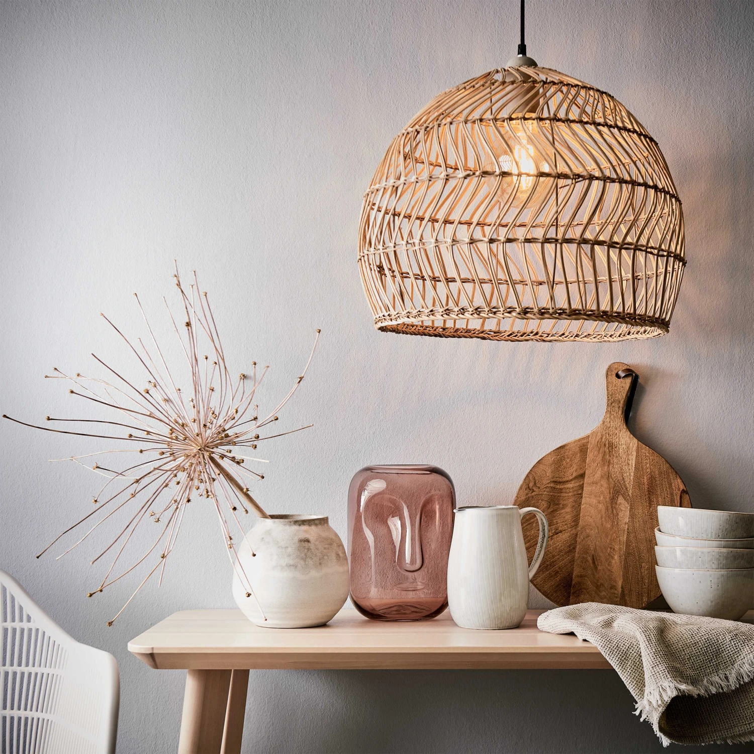 Lampenschirm Ø49cm CORBELLE In Natur 3 Lampenschirm Ø49cm CORBELLE In Natur – Bild 2