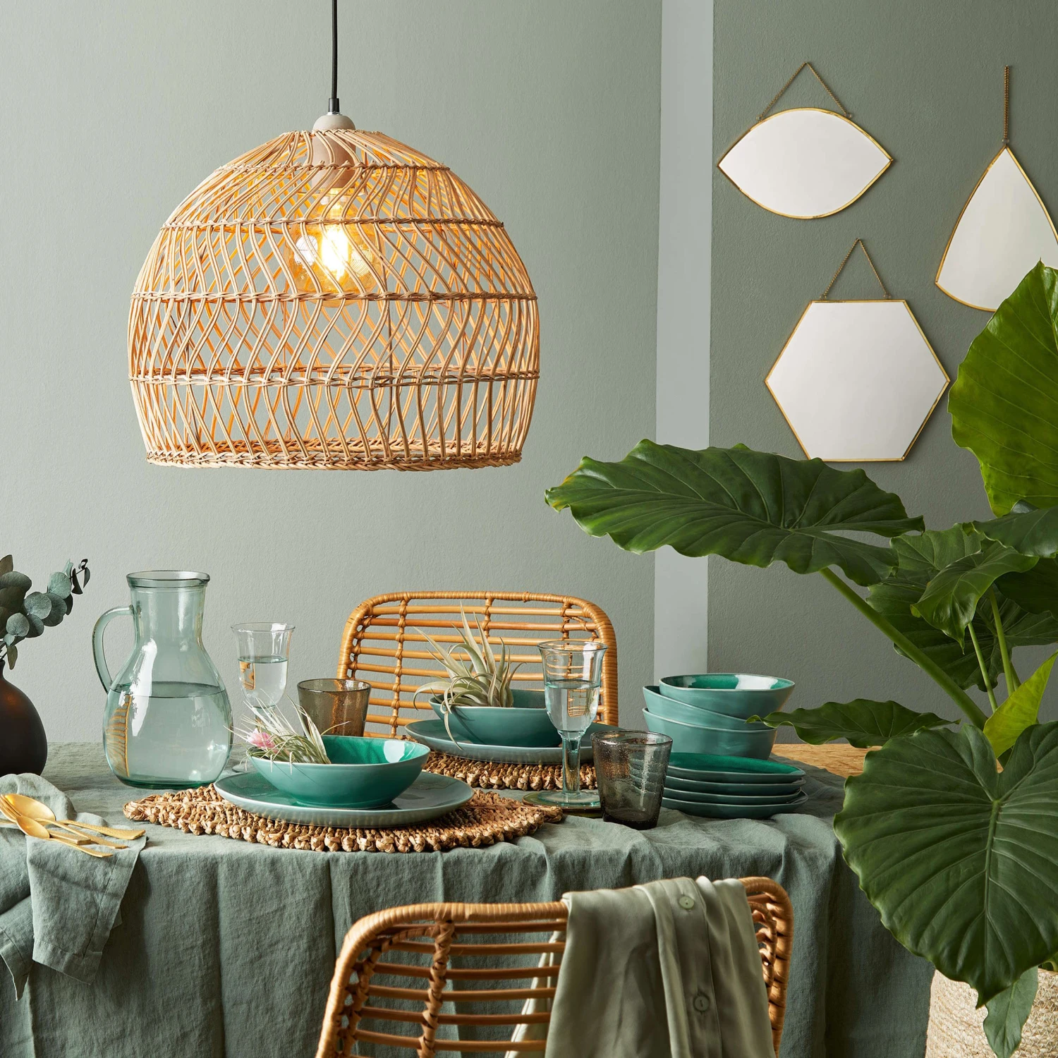 Lampenschirm Ø49cm CORBELLE In Natur 10 Lampenschirm Ø49cm CORBELLE In Natur – Bild 9