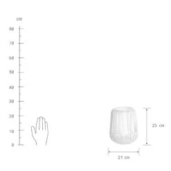 Laterne Höhe 25cm COCOON In Weiß -Garten - Balkon Store butlers laterne hohe 25cm cocoon in weiss 3