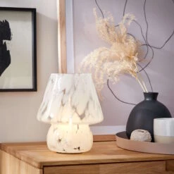 LED Leuchte Höhe 21cm MISS MARBLE In Hellblau -Garten - Balkon Store butlers led leuchte hohe 21cm miss marble in hellblau 2