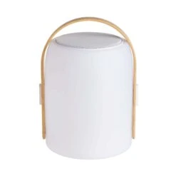 LED Leuchte Mit Bluetooth® Und Farbwechsel SOUND LOUNGE In Weiß-Hellbraun -Garten - Balkon Store butlers led leuchte mit bluetooth r und farbwechsel sound lounge in weiss hellbraun 11