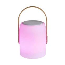 LED Leuchte Mit Bluetooth® Und Farbwechsel SOUND LOUNGE In Weiß-Hellbraun -Garten - Balkon Store butlers led leuchte mit bluetooth r und farbwechsel sound lounge in weiss hellbraun 9