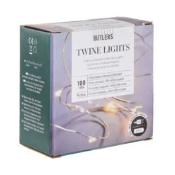 LED Lichterkette 100 Lichter Mit USB-Batteriefach TWINE LIGHTS In Silber 14 LED Lichterkette 100 Lichter Mit USB-Batteriefach TWINE LIGHTS In Silber -Garten - Balkon Store butlers led lichterkette 100 lichter mit usb batteriefach twine lights in silber 2