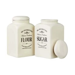 Mehl- & Zuckerdose MRS. WINTERBOTTOM'S In Creme -Garten - Balkon Store butlers mehl and zuckerdose mrs winterbottoms in creme 6