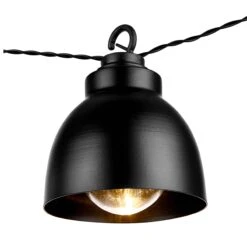 Metall-Lampenkette Mit Stecker WAREHOUSE In Schwarz -Garten - Balkon Store butlers metall lampenkette mit stecker warehouse in schwarz 2