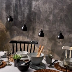 Metall-Lampenkette Mit Stecker WAREHOUSE In Schwarz -Garten - Balkon Store butlers metall lampenkette mit stecker warehouse in schwarz 5