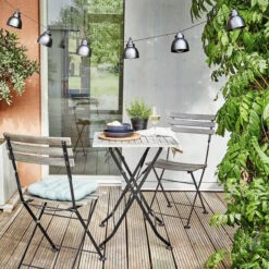 Metall-Lampenkette Mit Stecker WAREHOUSE In Schwarz -Garten - Balkon Store butlers metall lampenkette mit stecker warehouse in schwarz 6