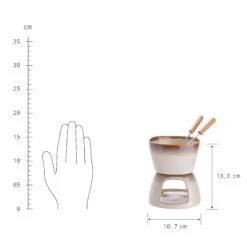 Mini-Fondue Mit 2 Gabeln AU CHOCOLAT In Beige -Garten - Balkon Store butlers mini fondue mit 2 gabeln au chocolat in beige 2