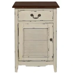 Nachttisch CABOTT COVE In Creme-Braun -Garten - Balkon Store butlers nachttisch cabott cove in creme braun 2