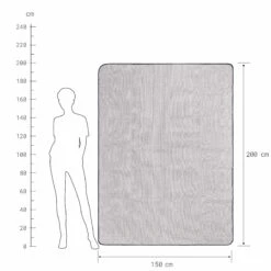 Picknickdecke L 150 X B 200cm WANDERLUST In Taupe-Weiß -Garten - Balkon Store butlers picknickdecke l 150 x b 200cm wanderlust in taupe weiss 3