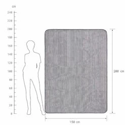 Picknickdecke Streifen L 150 X B 200cm WANDERLUST In Blau-Creme -Garten - Balkon Store butlers picknickdecke streifen l 150 x b 200cm wanderlust in blau creme 3