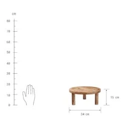 Podest Ø34cm MESA In Braun 10 Podest Ø34cm MESA In Braun -Garten - Balkon Store butlers podest o34cm mesa in braun 2