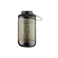 Solar-Laterne H 24cm SOLANA In Schwarz-Gold 8 Solar-Laterne H 24cm SOLANA In Schwarz-Gold -Garten - Balkon Store butlers solar laterne h 24cm solana in schwarz gold 2