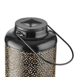 Solar-Laterne H 24cm SOLANA In Schwarz-Gold 9 Solar-Laterne H 24cm SOLANA In Schwarz-Gold -Garten - Balkon Store butlers solar laterne h 24cm solana in schwarz gold 3