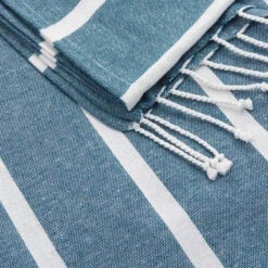 Strandtuch L 200 X B 180cm SURFSIDE In Blau -Garten - Balkon Store butlers strandtuch l 200 x b 180cm surfside in blau 4