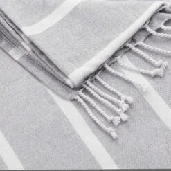 Strandtuch L 200 X B 180cm SURFSIDE In Hellgrau -Garten - Balkon Store butlers strandtuch l 200 x b 180cm surfside in hellgrau 4