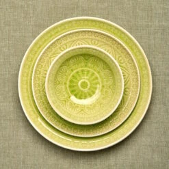 Teller Ø25cm SUMATRA In Hellgrün -Garten - Balkon Store butlers teller o25cm sumatra in hellgrun 2