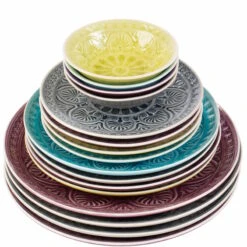 Teller Ø25cm SUMATRA In Hellgrün -Garten - Balkon Store butlers teller o25cm sumatra in hellgrun 3