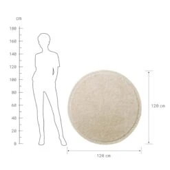 Teppich Hochflor Mit Makramé Ø120cm BOHO LOUNGE In Beige -Garten - Balkon Store butlers teppich hochflor mit makrame o120cm boho lounge in beige 3