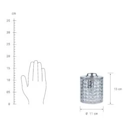 Tischleuchte Glas Ø11cm STILO In Transparent -Garten - Balkon Store butlers tischleuchte glas o11cm stilo in transparent 2