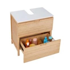 Waschbeckenunterschrank Mit Schublade WHITE SANDS In Natur-Weiß -Garten - Balkon Store butlers waschbeckenunterschrank mit schublade white sands in natur weiss 15